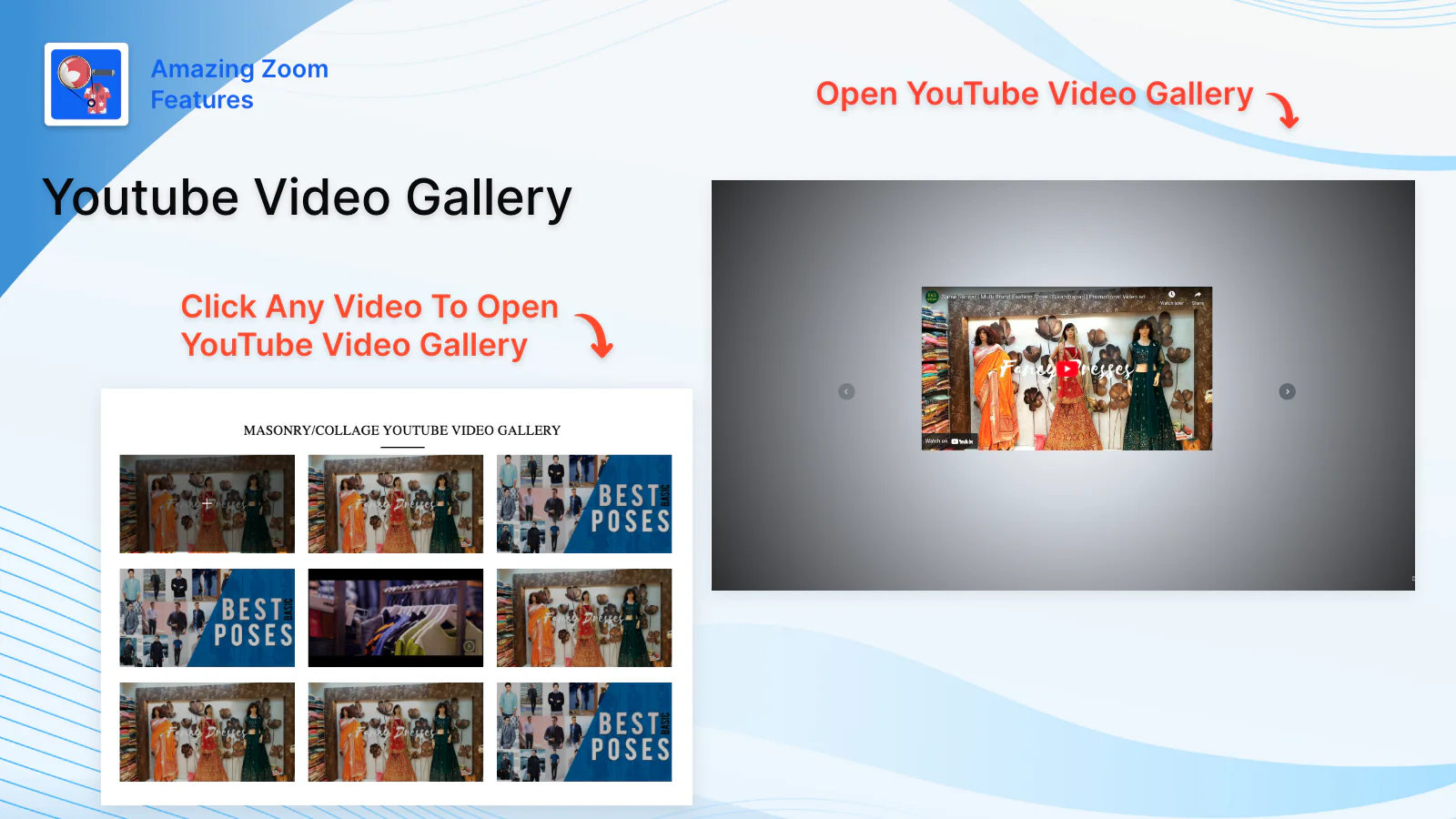 Display youtube videos gallery