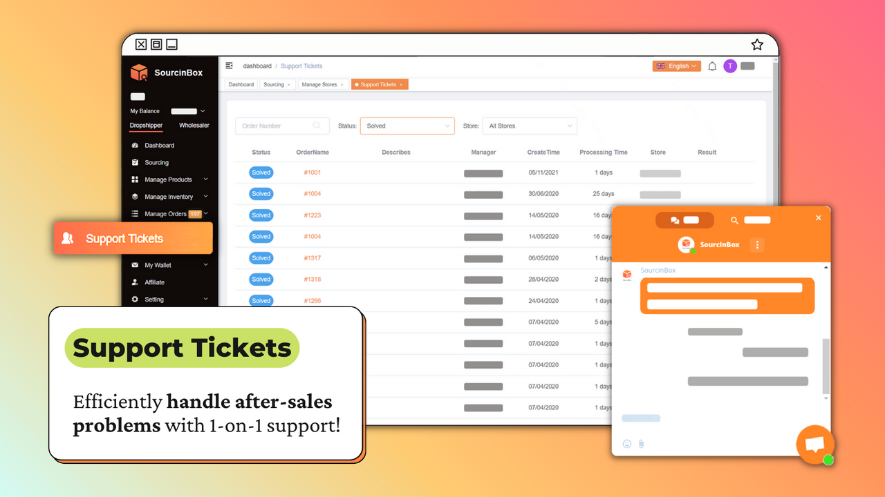 sourcinbox ondersteuningstickets