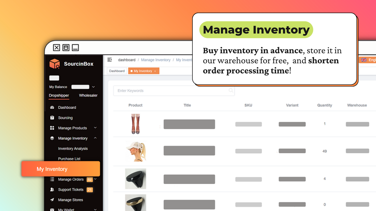 sourcinbox manage inventory