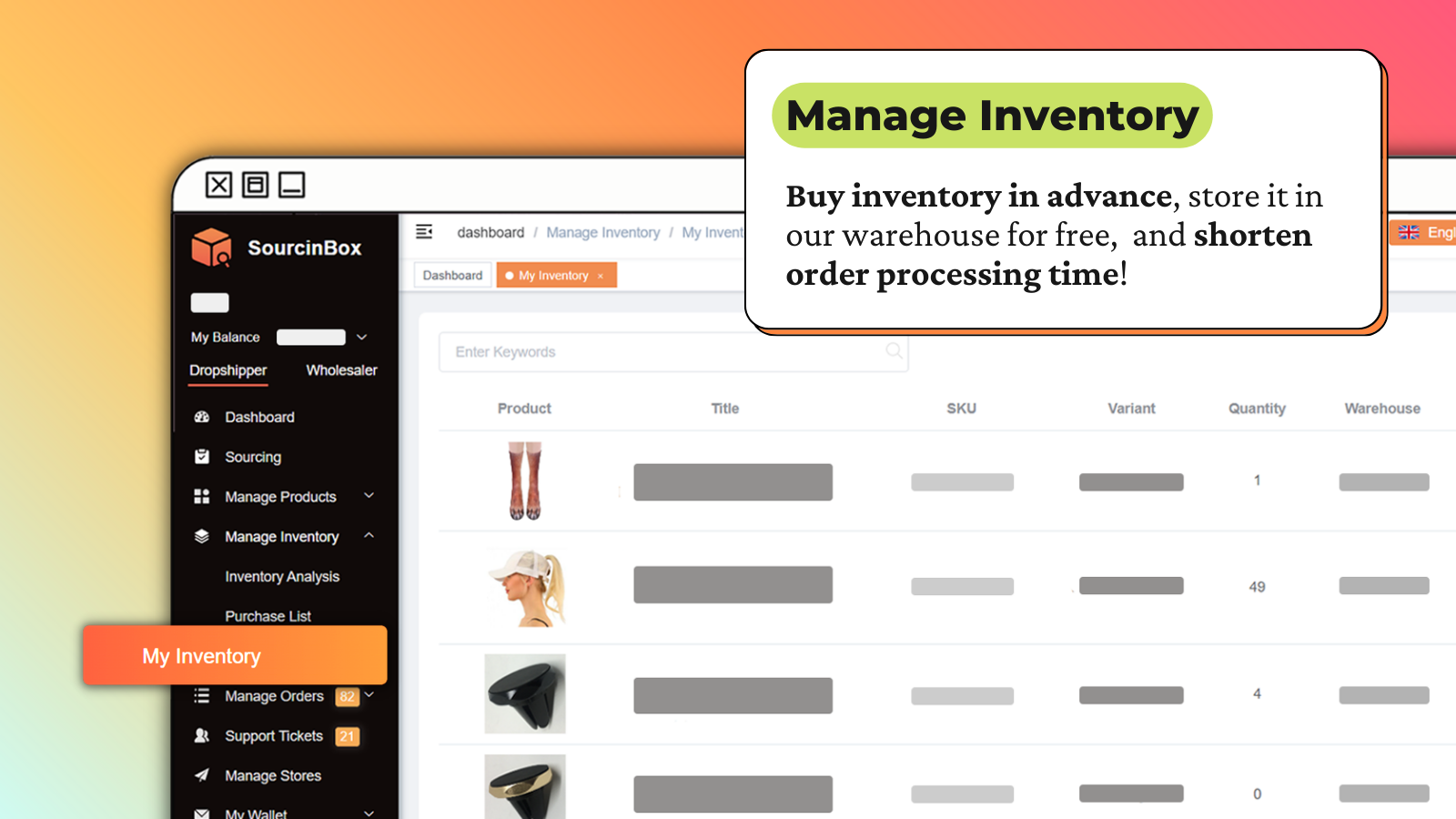 sourcinbox gestiona inventario