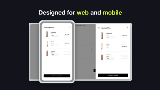 Designad för webb och mobil