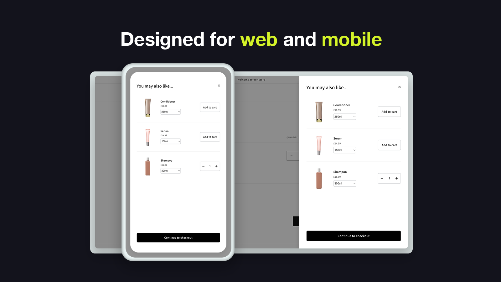 Diseñado para web y móvil