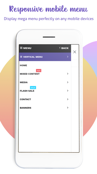 Responsive mobile menu