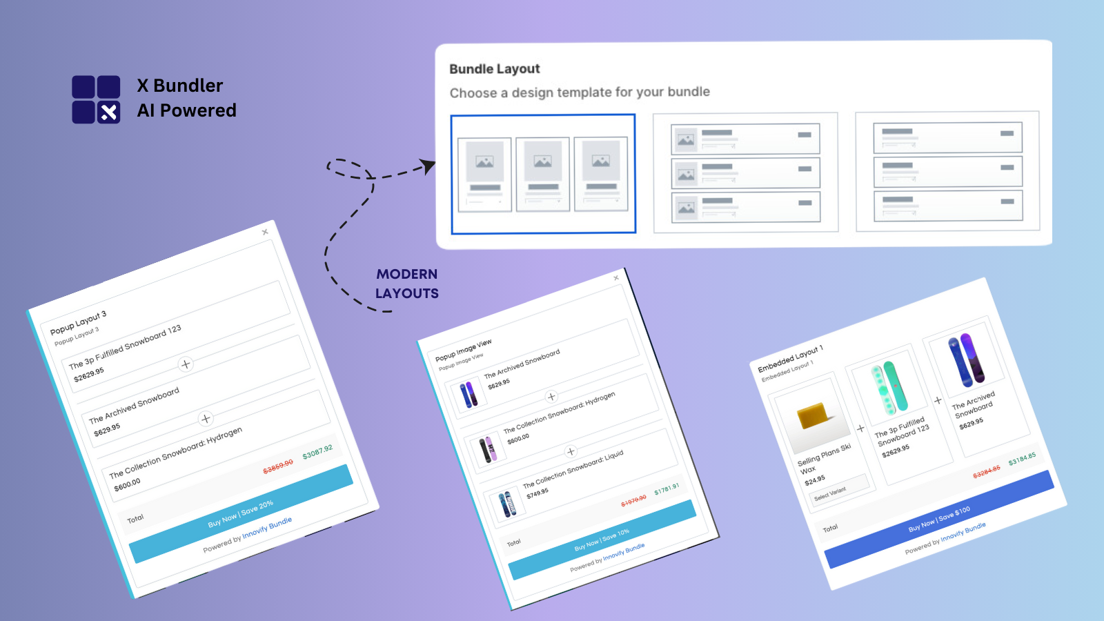 Bundle available layouts