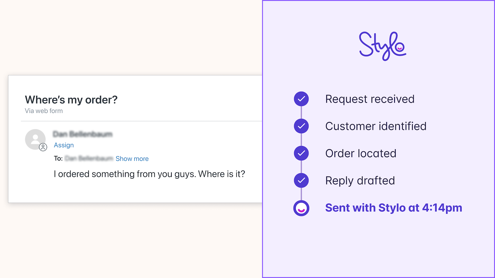 Stylo: AI in Zendesk Screenshot