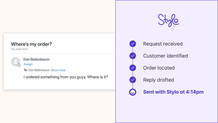 Stylo: AI in Zendesk Screenshot