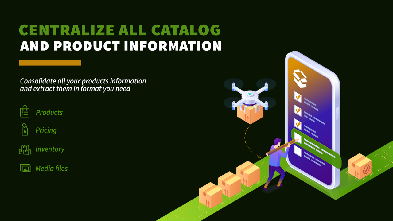 Centralice toda la información del catálogo y del producto