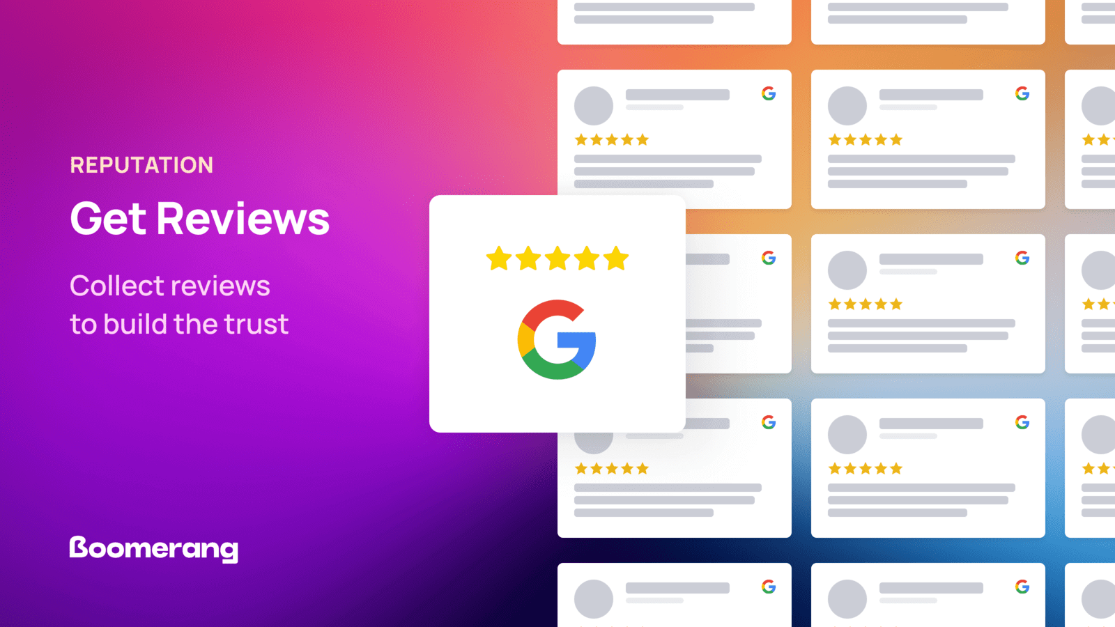 Collect reviews to build the trust