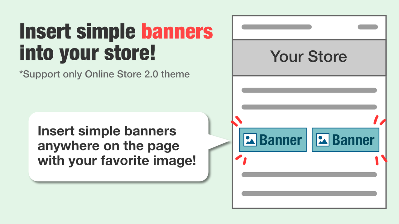 insert simple banners into your store