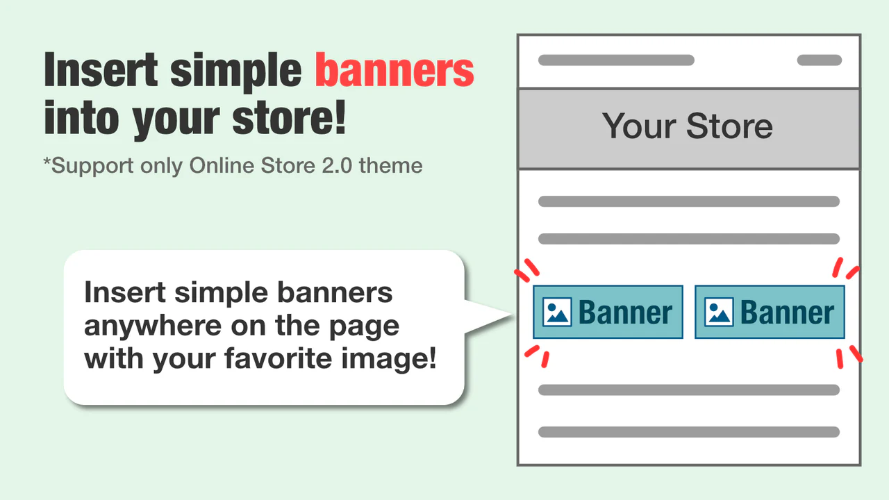 insert simple banners into your store