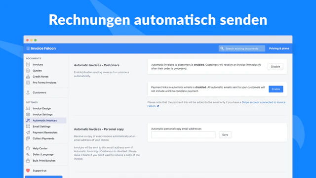 Rechnungen automatisch senden und empfangen