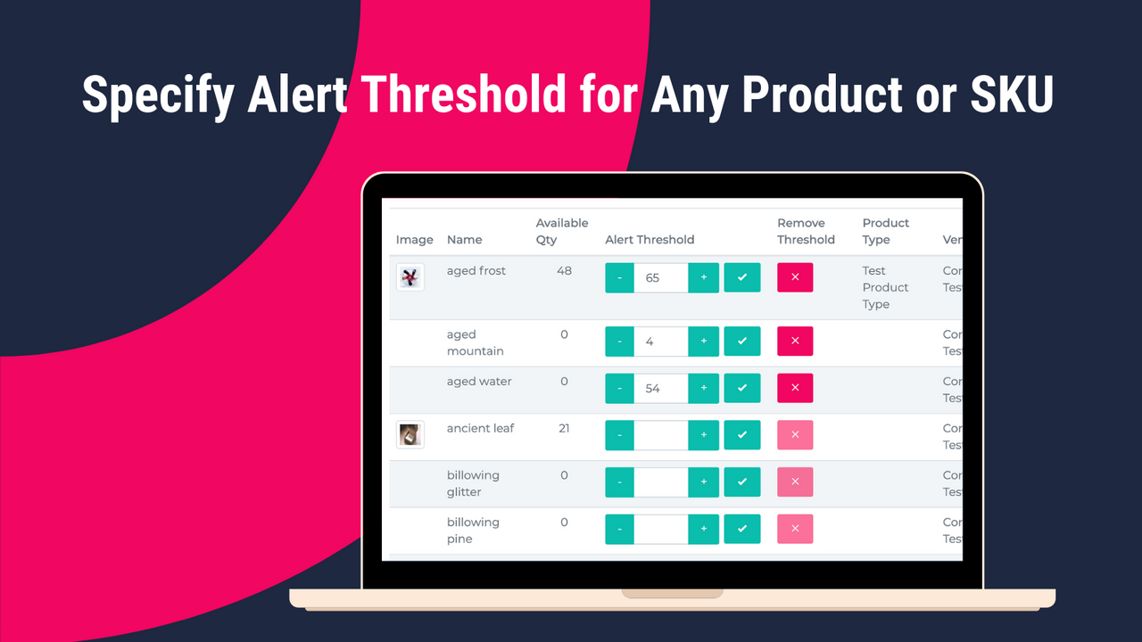 Specify Alert Threshold for Any Product or SKU