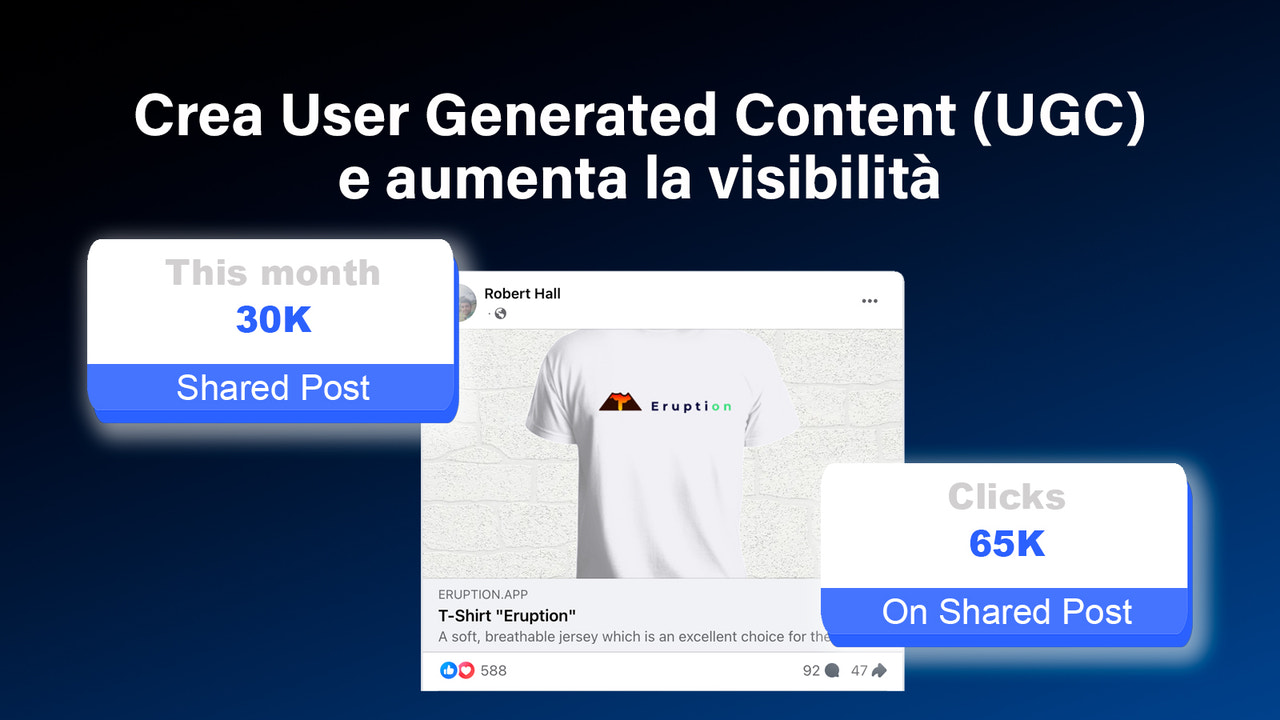 Crea User Generated Content (UGC) e aumenta la visibilità