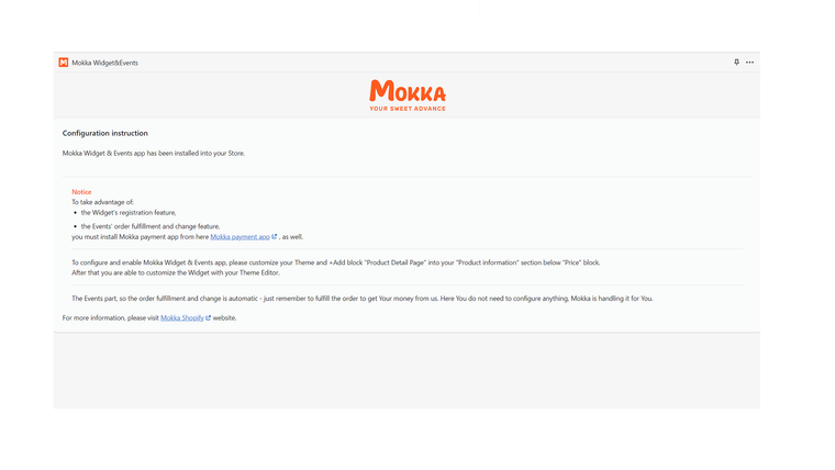 Mokka Widget&Events Screenshot