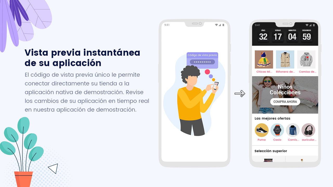 Vista previa de la aplicación instantánea