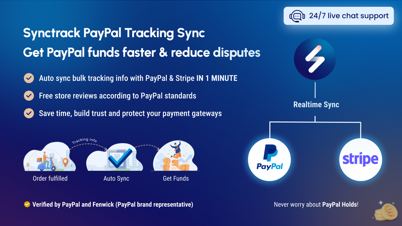 Synctrack PayPal Tracking Sync, Evita retenciones de PayPal