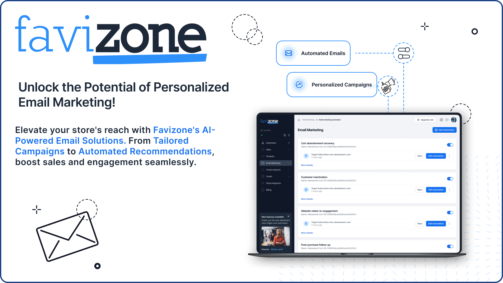 Favizone: Email Marketing Screenshot