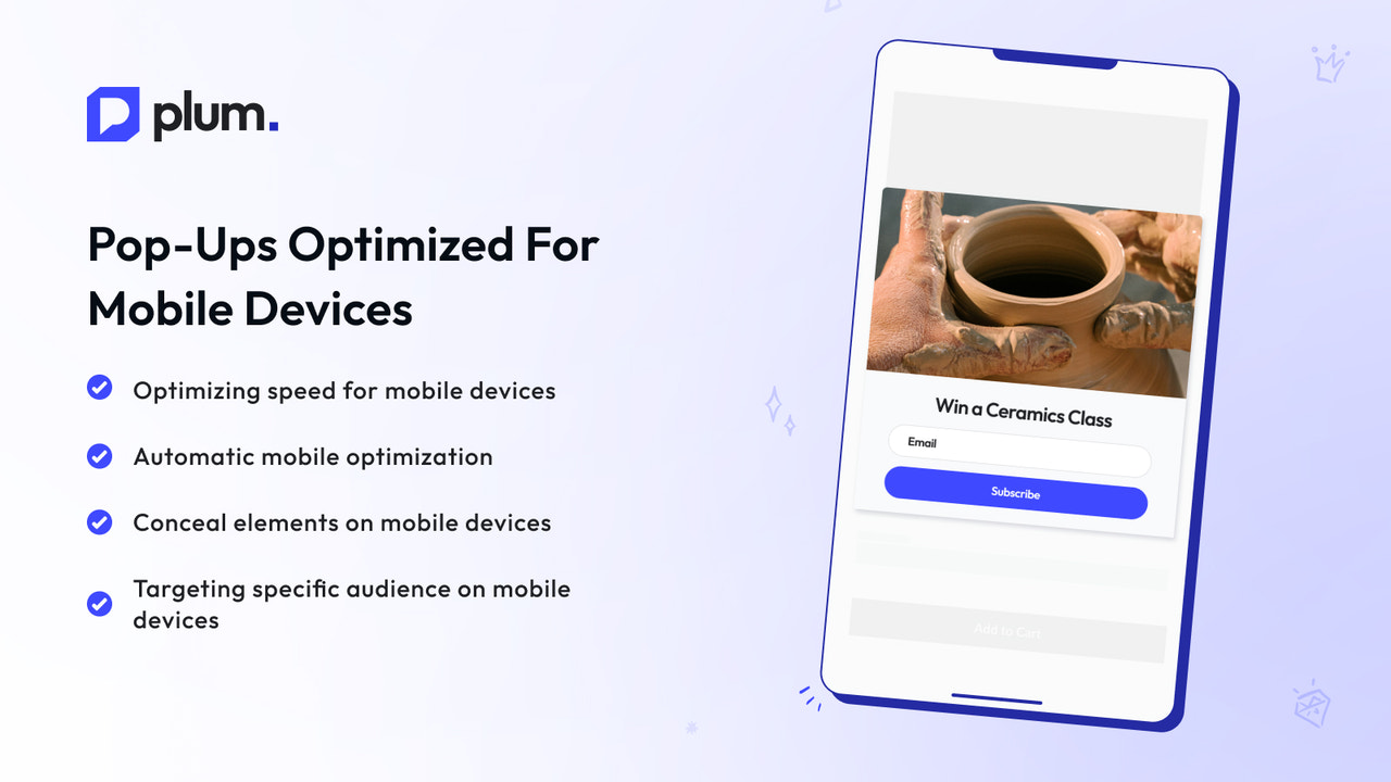 Pop-ups optimisés pour les appareils mobiles