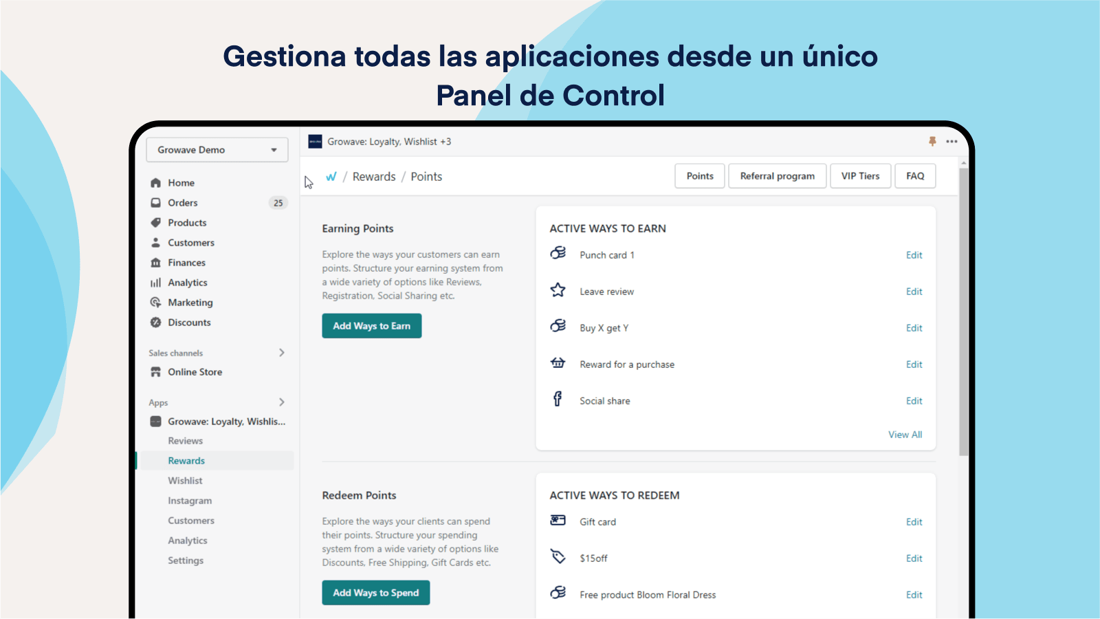 Gestiona todas las aplicaciones desde un único Panel de Control