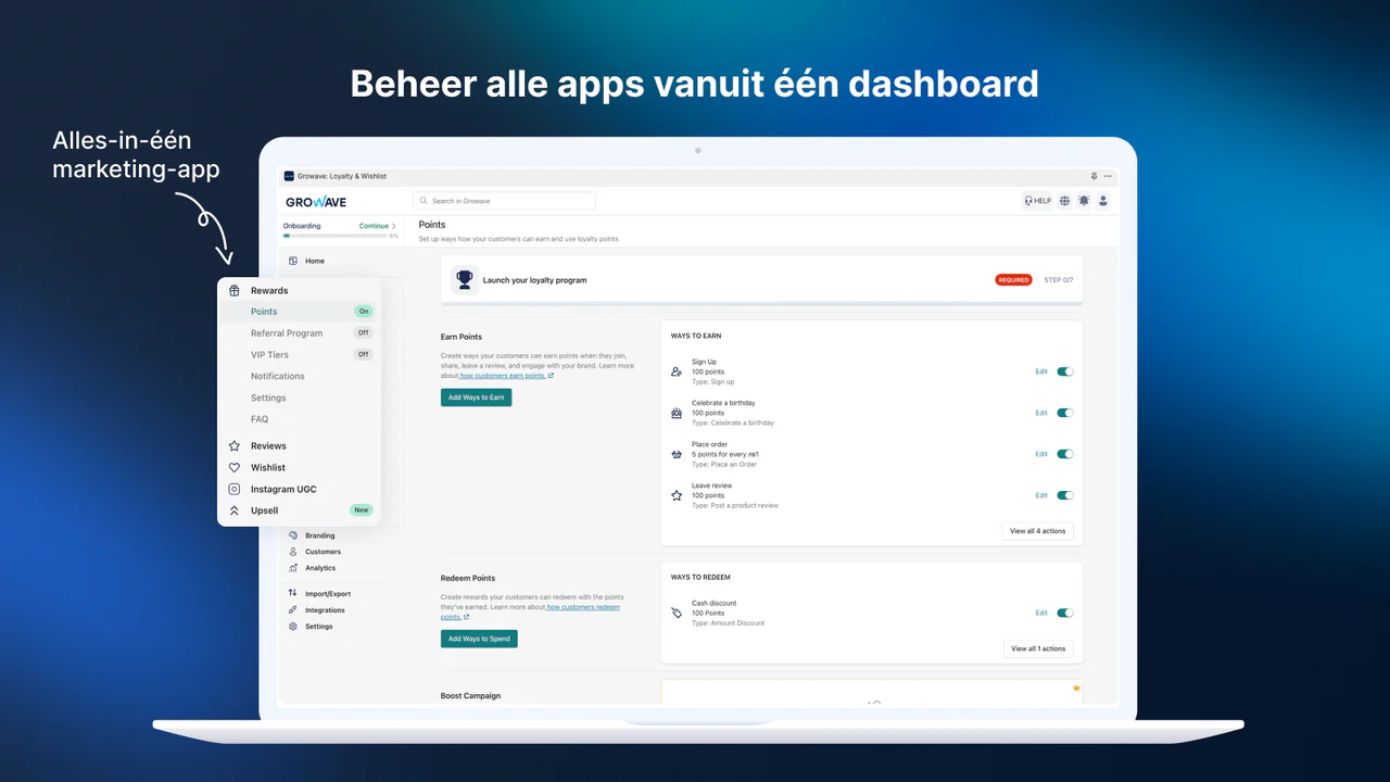 Beheer alle apps vanuit één dashboard