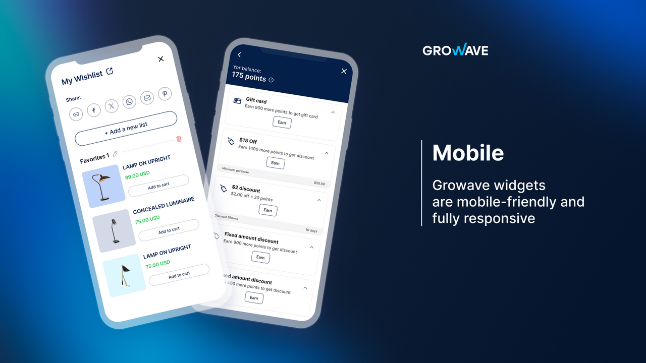 Growave widgets are mobile-friendly and fully responsive