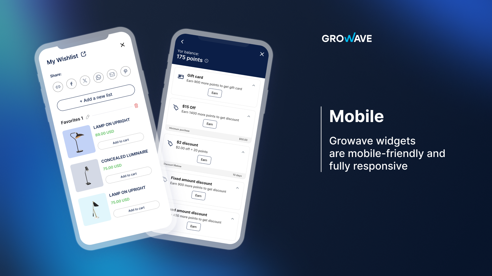 Growave widgets are mobile-friendly and fully responsive