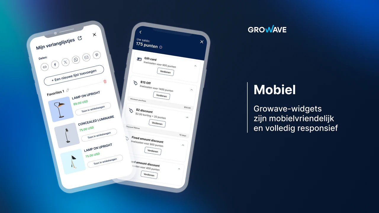 Growave-widgets zijn mobielvriendelijk en volledig responsief