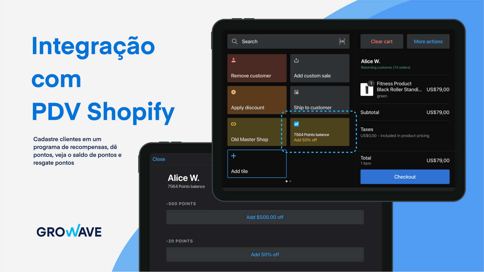 Integração com o PDV do Shopify para o programa de fidelidade