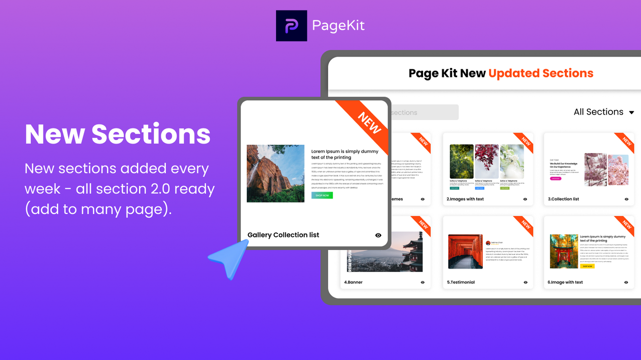 Pagekit - Store Theme Sections