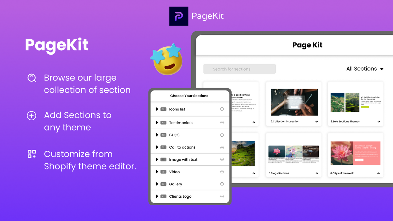 Pagekit - Store Theme Sections