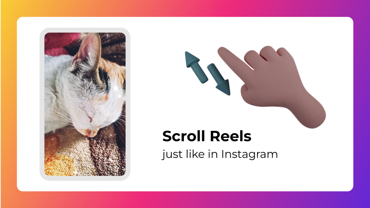 Desplaza Instagram Reels como la aplicación Instagram