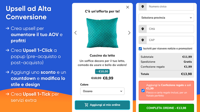 Upsell ad alta conversione per il modulo COD