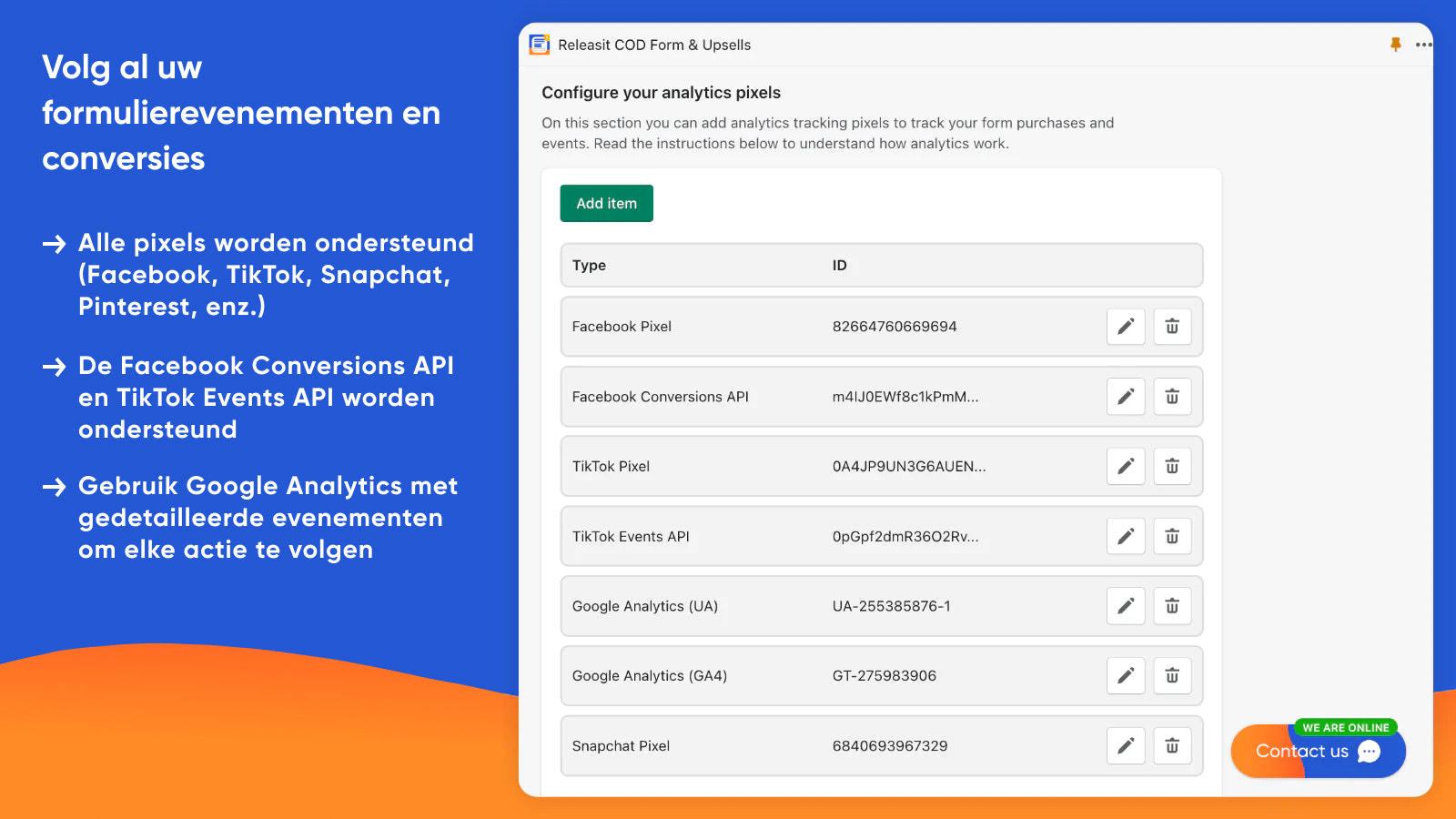 Volg de gebeurtenissen en conversies van uw formulier