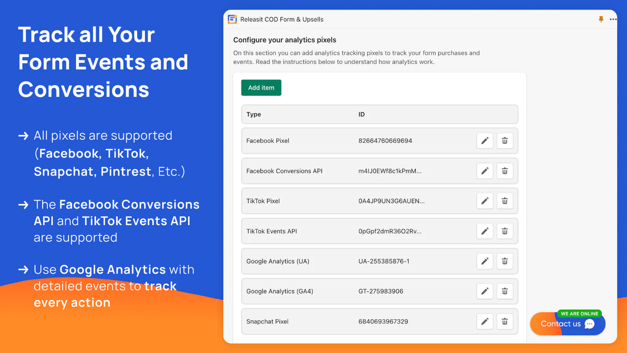 Track you form events and conversions