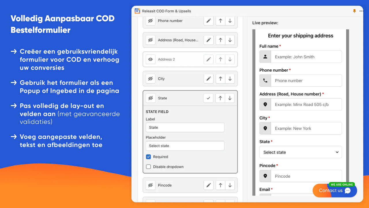 Pas het ontwerp en de indeling van uw formulier aan