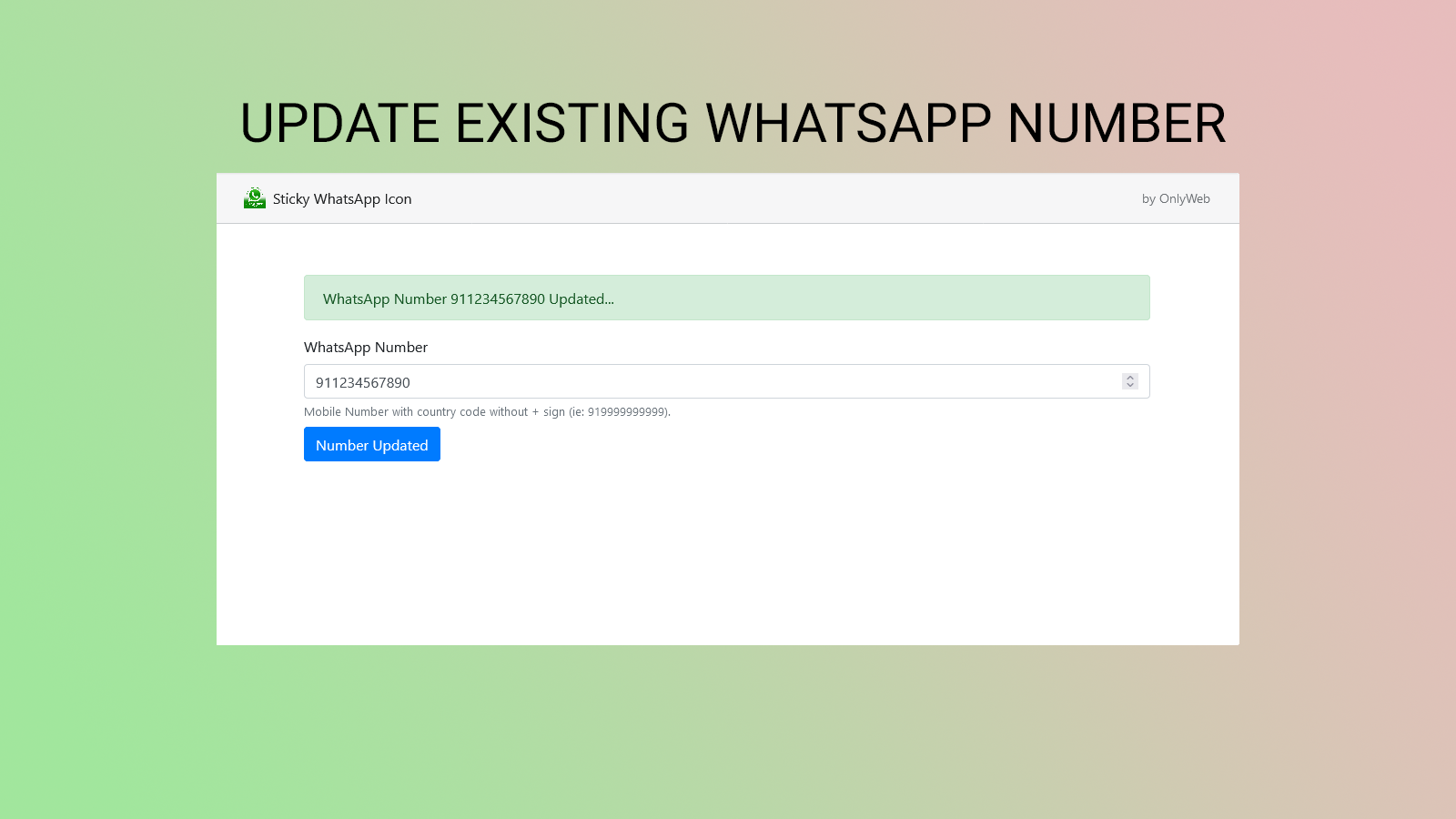 Enkel uppdatering av WhatsApp