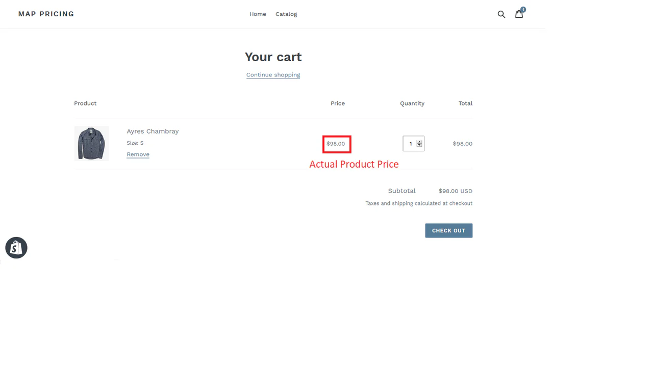 Alerts Shoppers of Price Changes in Cart