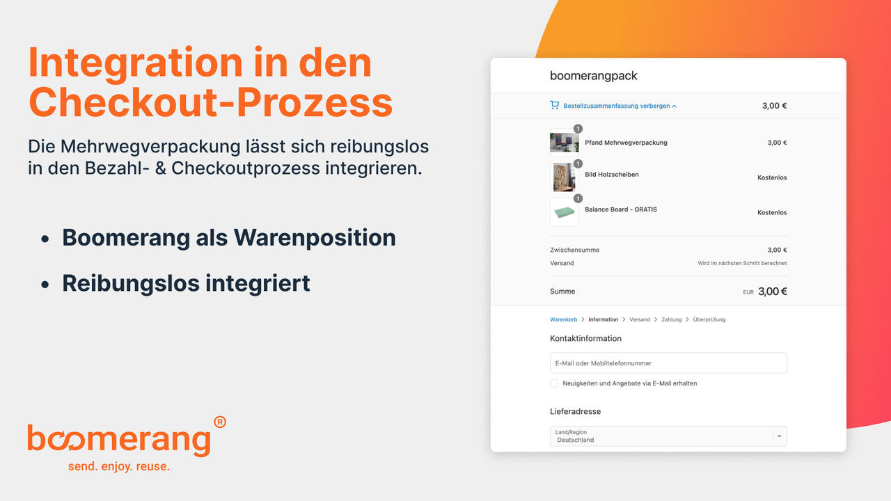 Integration in den Checkput-Prozess