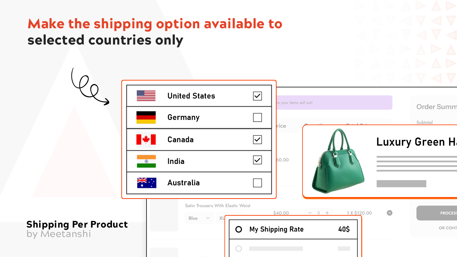 Meetanshi Shipping Per Item Screenshot