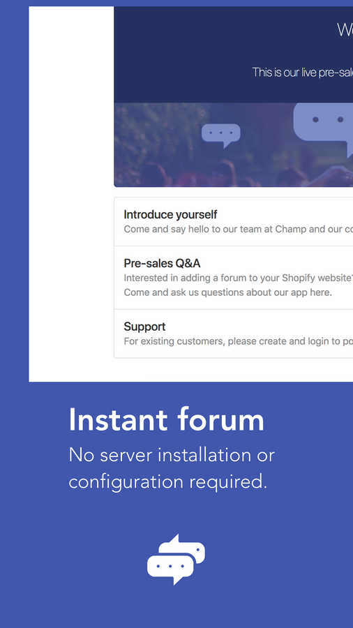 Easily add a forum to your store