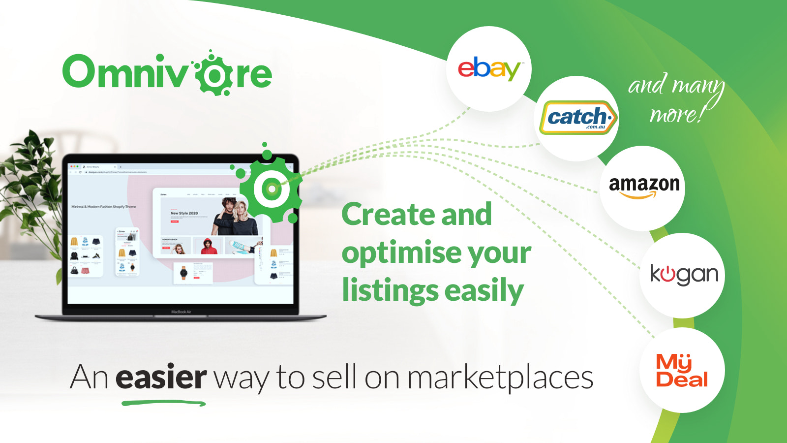 ebay catch kogan mydeal omnivore shopify amazon marktplaats