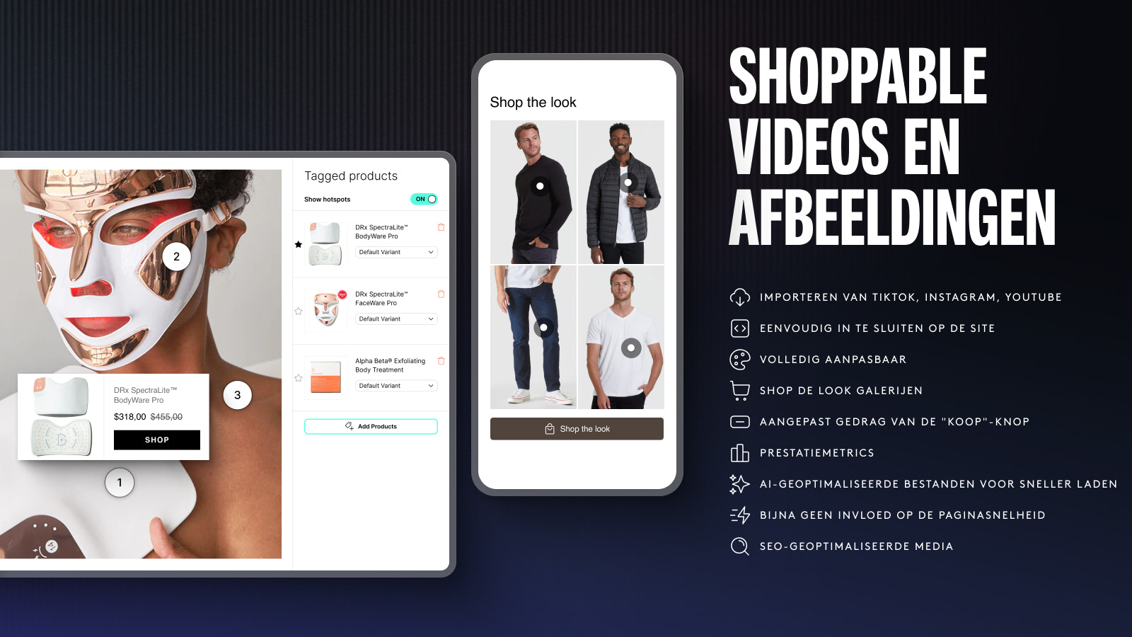 Shopp app video, Shop Minis, Shoppable hotspotafbeeldingen