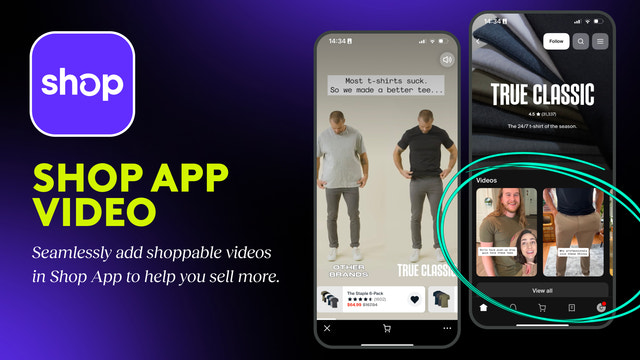 Shop app video, Shop minis, Shoppable video, mobile app video