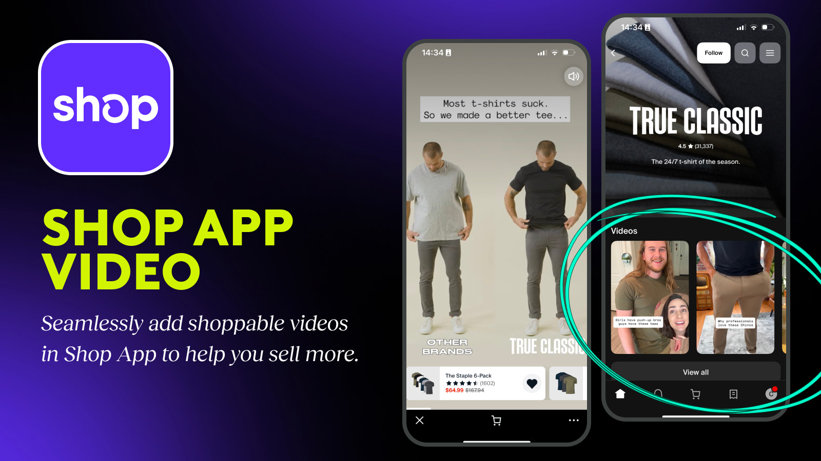 Shop app video, Shop minis, Shoppable video, mobil app video