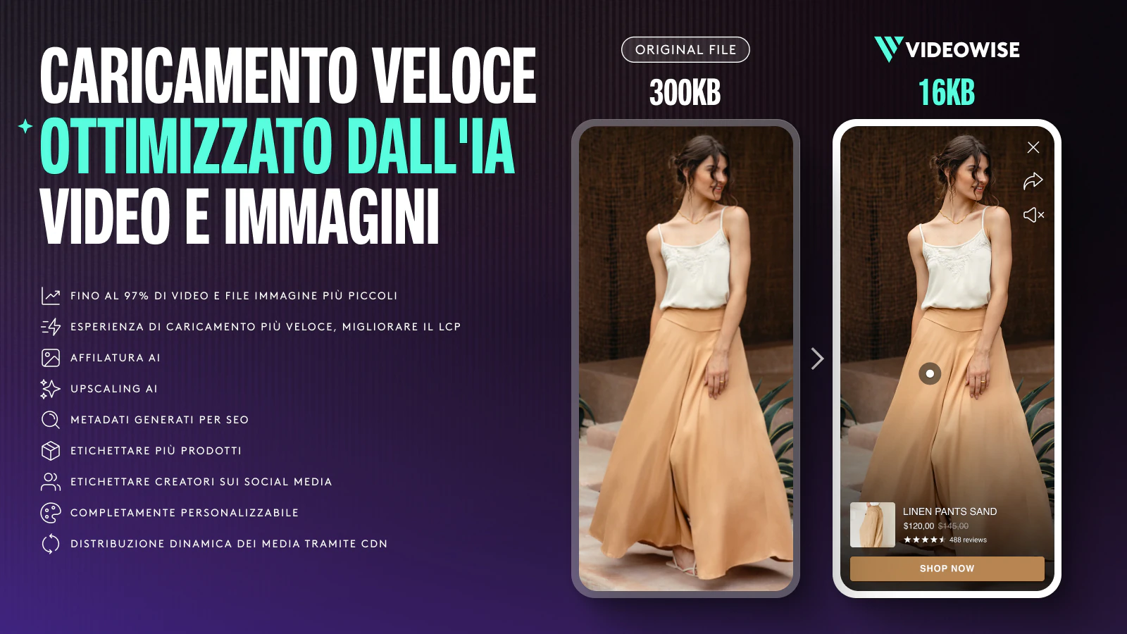 Shoppable video, creatore, galleria, presentazione di diapositiv