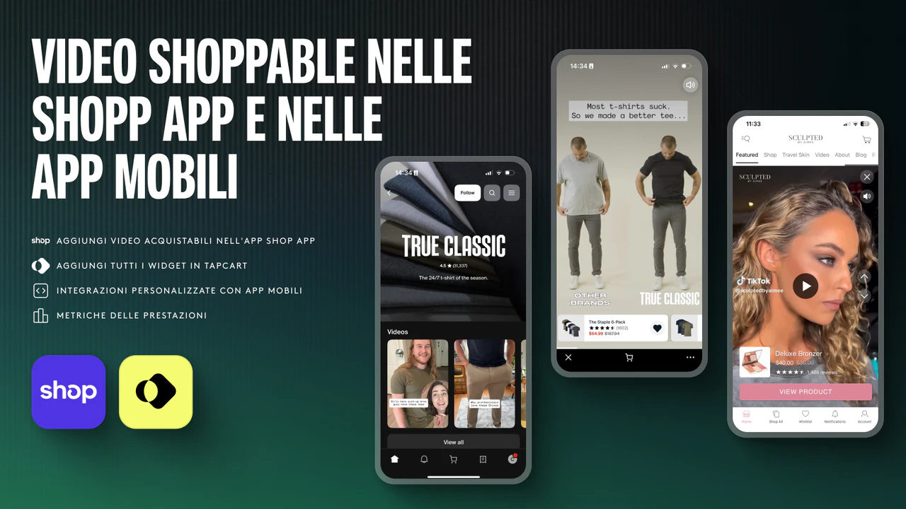 Shoppable video, creatore, galleria, presentazione di diapositiv