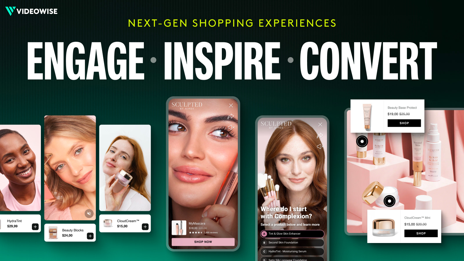 VIDEOWISE : vidéo shoppable, images hotspot shoppable, quizvidéo
