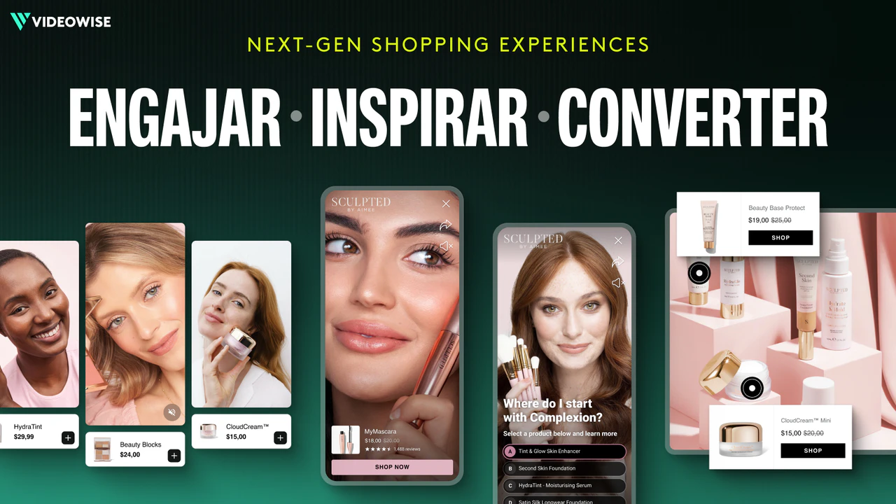 VIDEOWISE: vídeo shoppable, imagens interativas, quiz de vídeo