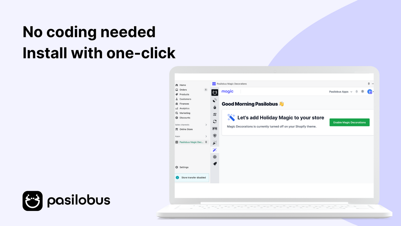 No coding needed Install with one-click | Magic Decorations