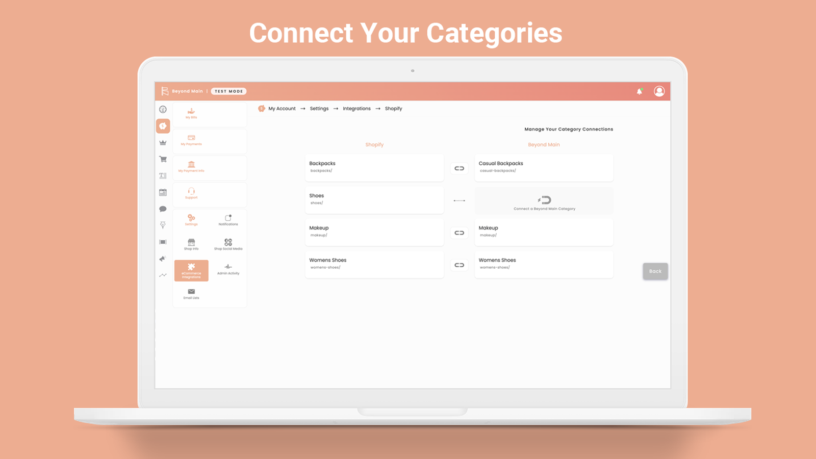 Connect Categories Page
